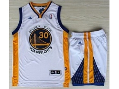 nba golden state warriors #30 curry white[revolution 30 swingman Suits]